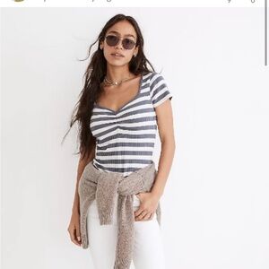 Madewell Striped knit top